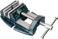 Gibraltar - 5" Jaw Opening Capacity x 2" Throat Depth, Horizontal Drill Press Vise - 5" Wide x 2" High Jaw, Stationary Base, Standard Speed, 12" OAL x 3" Overall Height, Cast Iron - Americas Tooling