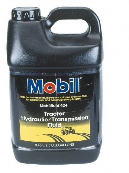 Mobil - 2.5 Gal Bottle Mineral Hydraulic Oil - ISO 46/68, 55 cSt at 40°C & 9.3 cSt at 100°F - Americas Tooling