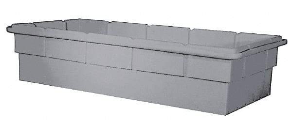 Bayhead Products - Gray Polyethylene Tote Container - Nesting, 48-1/2" Long x 23" Wide x 13-1/2" High - Americas Tooling