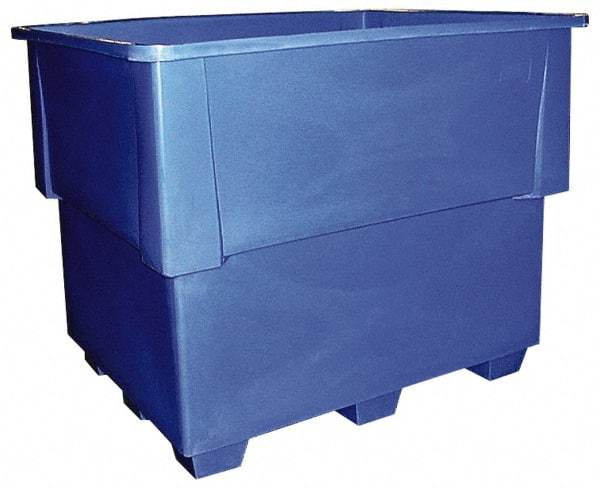 Bayhead Products - 52" Long x 42" Wide x 42" High Polyethylene Pallet Bulk Container Stackable, 4-Way Fork Entry - 1,000 Lb. Load Capacity - Americas Tooling