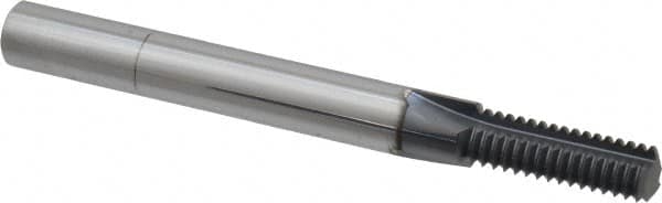 Scientific Cutting Tools - 5/16-24 Thread, 1/4" Shank Diam, AlTiN+ Coating, Solid Carbide Straight Flute Thread Mill - 3 Flutes, 2-1/2" OAL, 5/16" Min Noml Diameter - Exact Industrial Supply