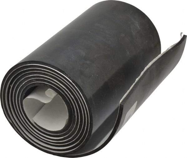 Made in USA - 60" Long, 6" Wide, 1/8" Thick, Buna-N Rubber Foam Sheet - 50 to 60 Durometer, Black, -20 to 180°F, 2,500 psi Tensile Strength, Adhesive Backing, Stock Length - Americas Tooling