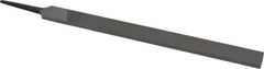 Value Collection - 10" Long, Smooth Cut, Hand American-Pattern File - Double Cut, 1/4" Overall Thickness, Tang - Americas Tooling