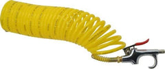 Value Collection - 1/4" ID Thumb Lever Air Gun - 25' Long Nylon Hose, 1/4" Inlet, NPT Thread, 200 Max psi - Americas Tooling