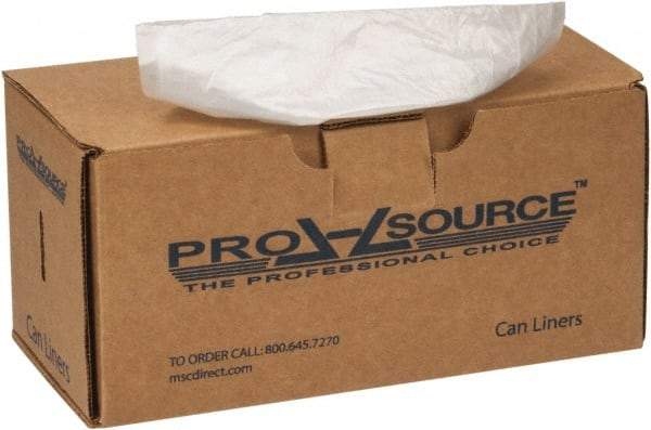 PRO-SOURCE - 90 Gal Capacity, 1.8 mil Thick, Heavy-Duty Trash Bags - Linear Low-Density Polyethylene (LLDPE), Flat Pack Dispenser, 38" Wide x 63" High, Clear - Americas Tooling