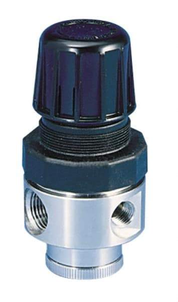 Parker - 1/2 NPT Port, 80 CFM, Stainless Steel Standard Regulator - 0 to 250 psi Range, 300 Max psi Supply Pressure, 1/4" Gauge Port Thread, 2.43" Wide x 4.97" High - Americas Tooling