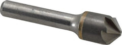 Made in USA - 5/8" Head Diam, 3/8" Shank Diam, 6 Flute 100° Solid Carbide Countersink - Americas Tooling