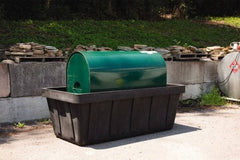 Eagle - 373 Gal Sump, 10,000 Lb Capacity, 1 Drum, Polyethylene Spill Deck or Pallet - 84" Long x 44" Wide x 30" High, Black, Horizontal, 1 Tank Drum Configuration - Americas Tooling