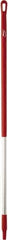 Vikan - 51 x 1-1/4" Aluminum Squeegee Handle - European Threaded Connection, Red - Americas Tooling