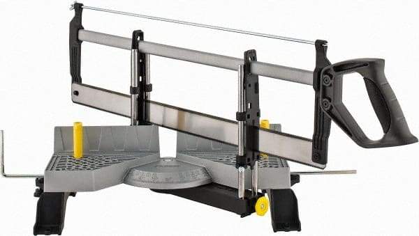 Stanley - 45°, 54°, 60°, 67.5°, 75°, 90° Miter Saw Miter Box & Saw - 14-1/2" Box Width x 27-3/4" Box Length - Americas Tooling