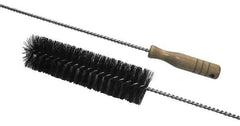 Schaefer Brush - 2-1/8" Diam, 7" Bristle Length, Boiler & Furnace Fiber Brush - Standard Wood Handle, 48" OAL - Americas Tooling