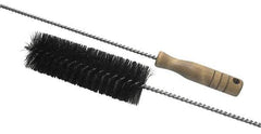 Schaefer Brush - 3" Diam, 6" Bristle Length, Boiler & Furnace Fiber & Hair Brush - Standard Wood Handle, 27" OAL - Americas Tooling
