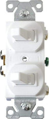 Cooper Wiring Devices - 1 Pole, 120/277 VAC, 15 Amp, Flush Mounted, Duplex Switch - NonNEMA Configuration, 2 Switch, Back Side Wiring, cULus Listed, NOM 426, RoHS Compliant Standard - Americas Tooling