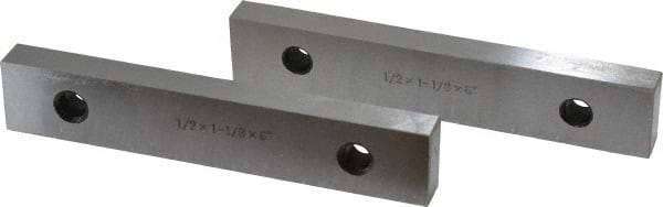 SPI - 6" Long x 1-1/8" High x 1/2" Thick, Steel Parallel - 0.0003" & 0.002" Parallelism, Sold as Matched Pair - Americas Tooling