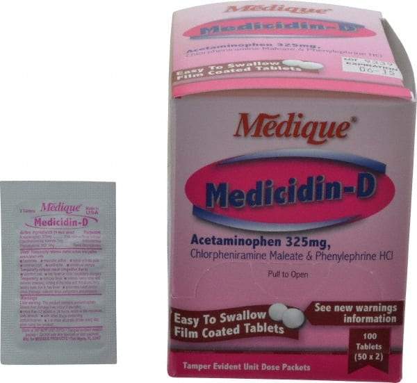Medique - Medicidin-D Tablets - Cold & Allergy Relief - Americas Tooling