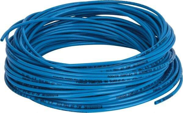 Parker - 3/32" ID x 5/32" OD, 1/32" Wall Thickness, 100' Long, Polyurethane Tube - Blue, 210 Max psi, Shore A 98 Hardness, -40 to 180°F - Americas Tooling