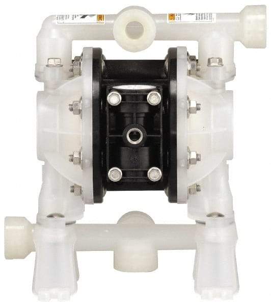 ARO/Ingersoll-Rand - 1/2" NPT, Nonmetallic, Air Operated Diaphragm Pump - PTFE Diaphragm, Polypropylene Housing - Americas Tooling