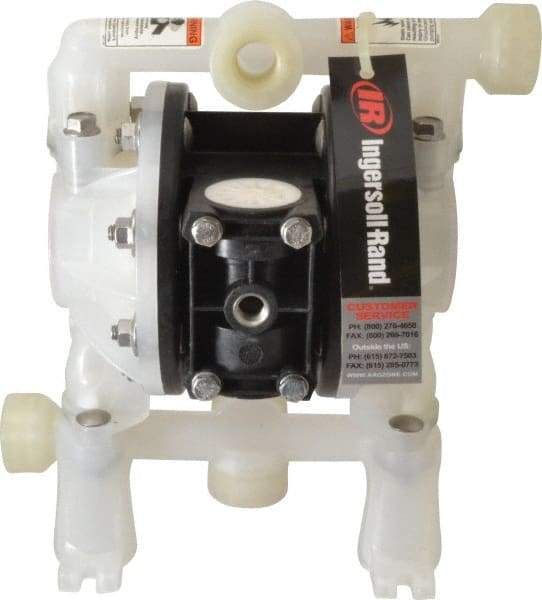 ARO/Ingersoll-Rand - 1/2" NPT, Nonmetallic, Air Operated Diaphragm Pump - Santoprene Diaphragm, Polypropylene Housing - Americas Tooling