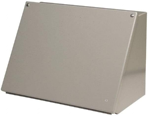 Cooper B-Line - Steel Standard Enclosure Hinge Sloped Cover - NEMA 12, 13, 24" Wide x 12" High x 9-5/32" Deep, Dirt-tight & Dust-tight - Americas Tooling