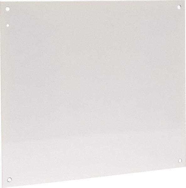 Cooper B-Line - 18-1/2" OAW x 21" OAH Powder Coat Finish Electrical Enclosure Nonperforated Panel - 24" x 20" Box, 14 Gauge Steel, Use with 24206-1/24208-1 - Americas Tooling