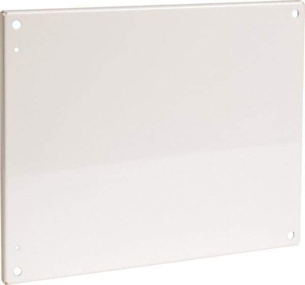 Cooper B-Line - 16-7/8" OAW x 20-7/8" OAH Powder Coat Finish Electrical Enclosure Flanged Panel - 24" x 20" Box, 12 Gauge Steel, Use with 20246-12/20248-12/242010-12/242012-12/242016-12/24206-12/24208-12 - Americas Tooling