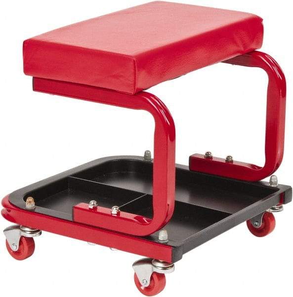 Value Collection - 260 Lb Capacity, 4 Wheel Creeper Seat with Tray - Steel, 14" High x 14 Wide - Americas Tooling