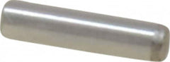 Made in USA - 1/16" Diam x 1/4" Pin Length Grade 8 Alloy Steel Standard Dowel Pin - Bright Finish, 1 Beveled & 1 Rounded End - Americas Tooling