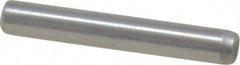 Made in USA - 3/32" Diam x 5/8" Pin Length Grade 8 Alloy Steel Standard Dowel Pin - Bright Finish, 1 Beveled & 1 Rounded End - Americas Tooling