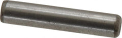 Made in USA - 1/4" Diam x 1-1/4" Pin Length Grade 8 Alloy Steel Standard Dowel Pin - Bright Finish, C 47-58 & C 60 (Surface) Hardness, 14,720 Lb (Double Shear), 7,360 Lb (Single Shear) Breaking Strength, 1 Beveled & 1 Rounded End - Americas Tooling