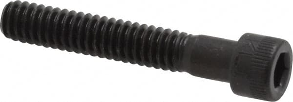 Made in USA - 1/4-20 UNC Hex Socket Drive, Socket Cap Screw - Alloy Steel, Black Oxide Finish, Partially Threaded, 1-1/2" Length Under Head - Americas Tooling