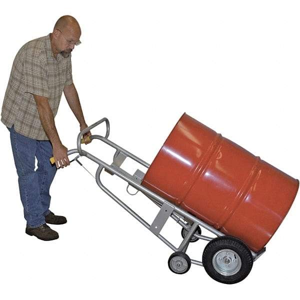 Wesco Industrial Products - 1,000 Lb Load Capacity, 30 & 55 Gal Pail Tipper - 25-7/8" Wide x 60" High, 4 Aluminum Wheels - Americas Tooling