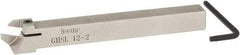 Iscar - GHS, External, Left Hand, 0.98" Max Depth of Cut, 2.2 to 3.15mm Groove Width, Indexable Grooving Tool Holder - GIG, GIM, GIP, TIP Insert Compatibility, 12mm Shank Height, 12mm Shank Width, 120mm OAL - Americas Tooling