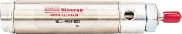 ARO/Ingersoll-Rand - 1" Stroke x 1/2" Bore Double Acting Air Cylinder - 10-32 Port, 10-32 Rod Thread, 200 Max psi, -40 to 160°F - Americas Tooling