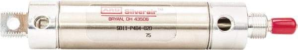 ARO/Ingersoll-Rand - 5" Stroke x 2" Bore Double Acting Air Cylinder - 1/4 Port, 1/2-20 Rod Thread, 200 Max psi, -40 to 160°F - Americas Tooling