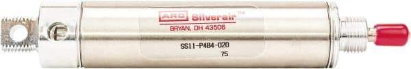 ARO/Ingersoll-Rand - 3" Stroke x 1-1/2" Bore Single Acting Air Cylinder - 1/8 Port, 7/16-20 Rod Thread, 200 Max psi, -40 to 160°F - Americas Tooling