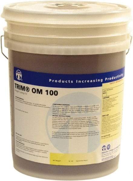 Master Fluid Solutions - Trim OM 100, 5 Gal Pail Cutting & Grinding Fluid - Straight Oil, For Cutting, Grinding - Americas Tooling