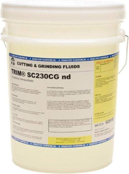 Master Fluid Solutions - Trim SC230CG nd, 5 Gal Pail Cutting & Grinding Fluid - Semisynthetic, For Cutting, Grinding - Americas Tooling