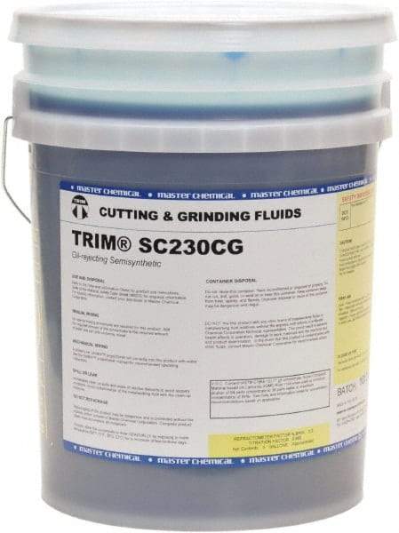 Master Fluid Solutions - Trim SC230CG, 5 Gal Pail Cutting & Grinding Fluid - Semisynthetic, For Cutting, Grinding - Americas Tooling