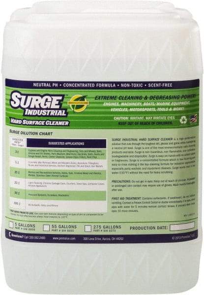 Surge Industrial - 5 Gal Bucket Cleaner/Degreaser - Liquid, Neutral pH, Unscented - Americas Tooling