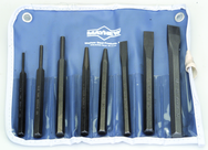 8-Pc. Punch & Chisel Set; includes 3 Punches; 1center punch; 1 solid punch; 3 cold chisels - Americas Tooling