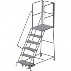 TRI-ARC - Rolling & Wall Mounted Ladders & Platforms Type: Rolling Warehouse Ladder Style: Rolling Platform Ladder - Americas Tooling