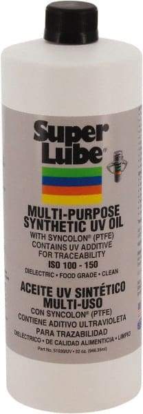 Synco Chemical - 1 Qt Bottle Oil with PTFE Direct Food Contact White Oil - Translucent, -45°F to 450°F, Food Grade - Americas Tooling