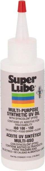 Synco Chemical - 4 oz Bottle Oil with PTFE Direct Food Contact White Oil - Translucent, -45°F to 450°F, Food Grade - Americas Tooling