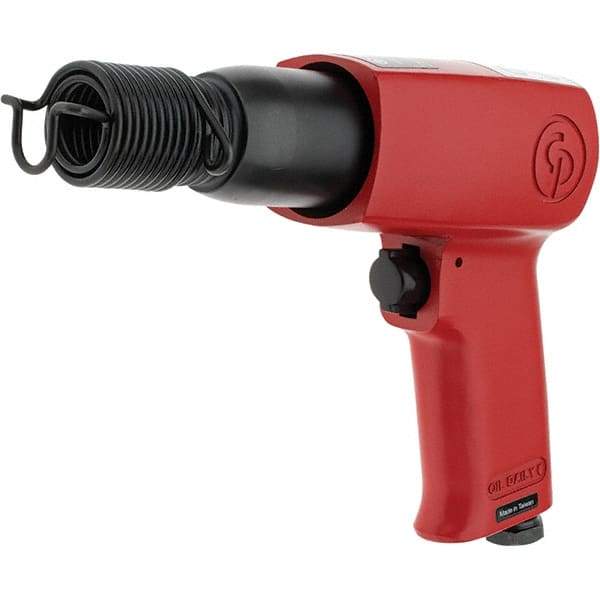 Chicago Pneumatic - 3,000 BPM, 2.6 Inch Long Stroke, Pneumatic Chipping Hammer - 25 CFM Air Consumption, 1/4 NPT Inlet - Americas Tooling