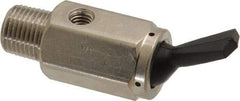 Specialty Mfr - 1/8M Non Exhaust Toggle Valve - 0.15 CV Rate, 150 Max psi, Detented Actuator - Americas Tooling