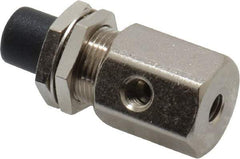 Specialty Mfr - 10-32 Non Exhaust Push Button Valve - 0.1 CV Rate, 150 Max psi, Normally Closed Actuator - Americas Tooling