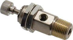 Specialty Mfr - 1/8" M x 10-32 F Mini Needle Valve - 0.1 CV Rate, 150 Max psi, 5-Turn Adjustment - Standard - Americas Tooling