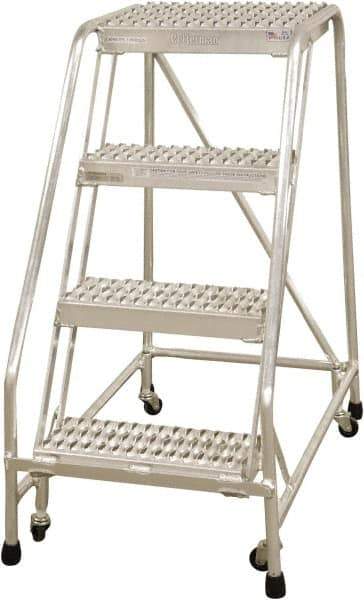 Ballymore - 38" 4 Step Ladder - 300 Lb Capacity, 38" Platform Height, 30" Base Width x 31" Depth, Heavy-Duty Serrated Grating - Americas Tooling