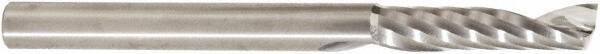 Amana Tool - 1/4" Cutting Diam x 1-1/16" Length of Cut, 1 Flute, Upcut Spiral Router Bit - Uncoated, Right Hand Cut, Solid Carbide, 3" OAL x 1/4" Shank Diam, 30° Helix Angle - Americas Tooling