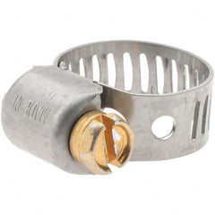 Made in USA - SAE Size 4, 7/32 to 5/8" Diam, Stainless Steel Worm Drive Clamp - Americas Tooling